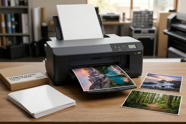 Inkjet printer producing high-quality colour photographs on premium photo paper